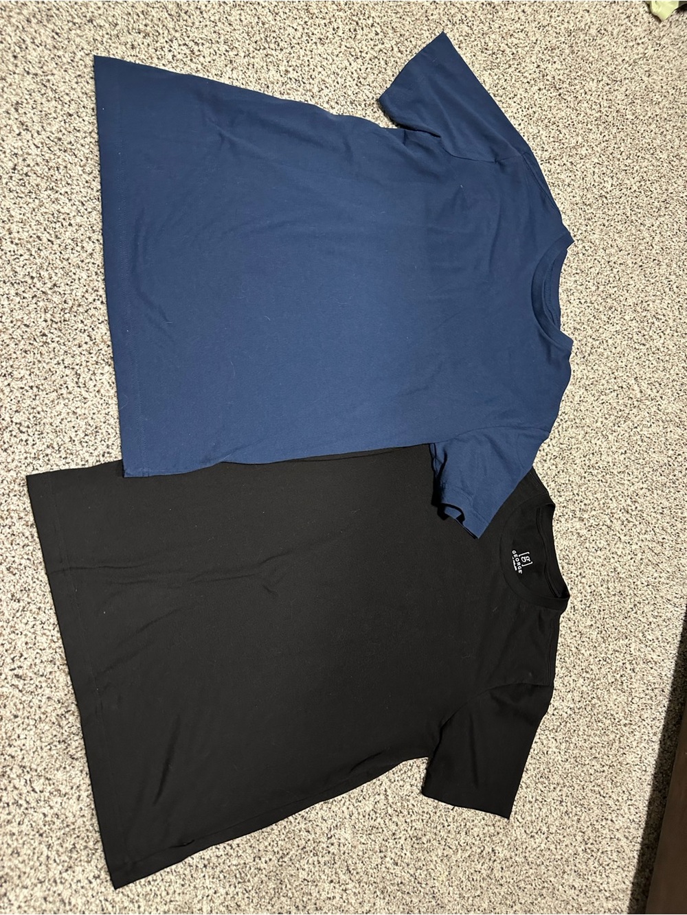 George Men's Short Sleeve Tees - Navy & Black - 2 Pack